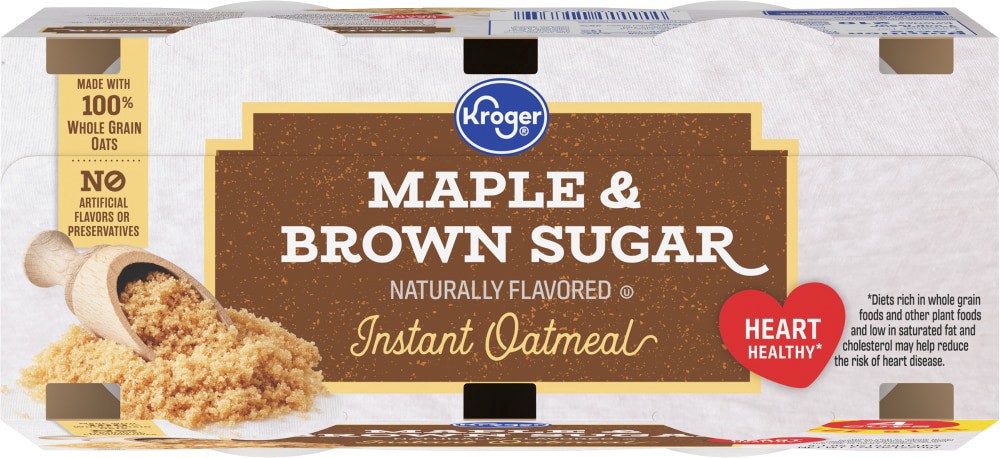 slide 5 of 5, Kroger Maple & Brown Sugar Instant Oatmeal Cups, 4 ct; 1.94 oz