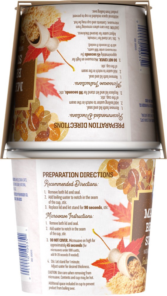 slide 2 of 5, Kroger Maple & Brown Sugar Instant Oatmeal Cups, 4 ct; 1.94 oz