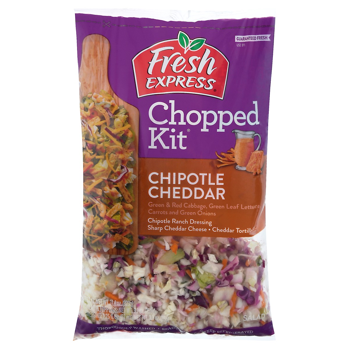 slide 1 of 9, Fresh Express Chopped Kit Chipotle Cheddar Salad 1 ea, 