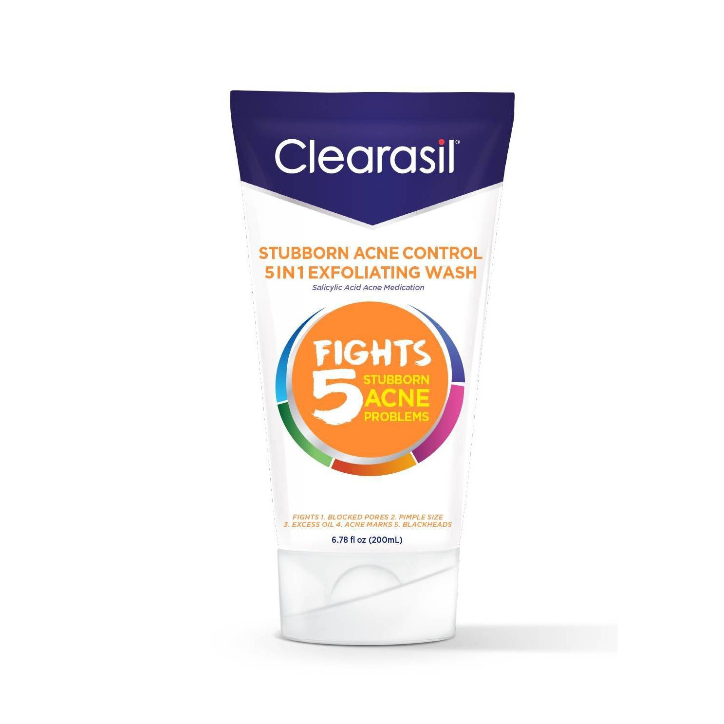 slide 1 of 6, Clearasil Ultra 5-In-1 Exfoliating Acne Medication Wash, 6.78 fl oz