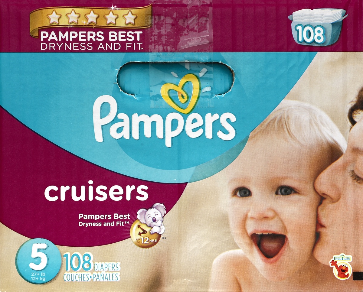 slide 3 of 5, Pampers Diapers 108 ea, 108 ct