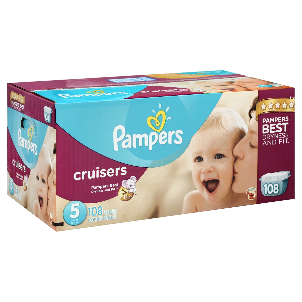 slide 5 of 5, Pampers Diapers 108 ea, 108 ct