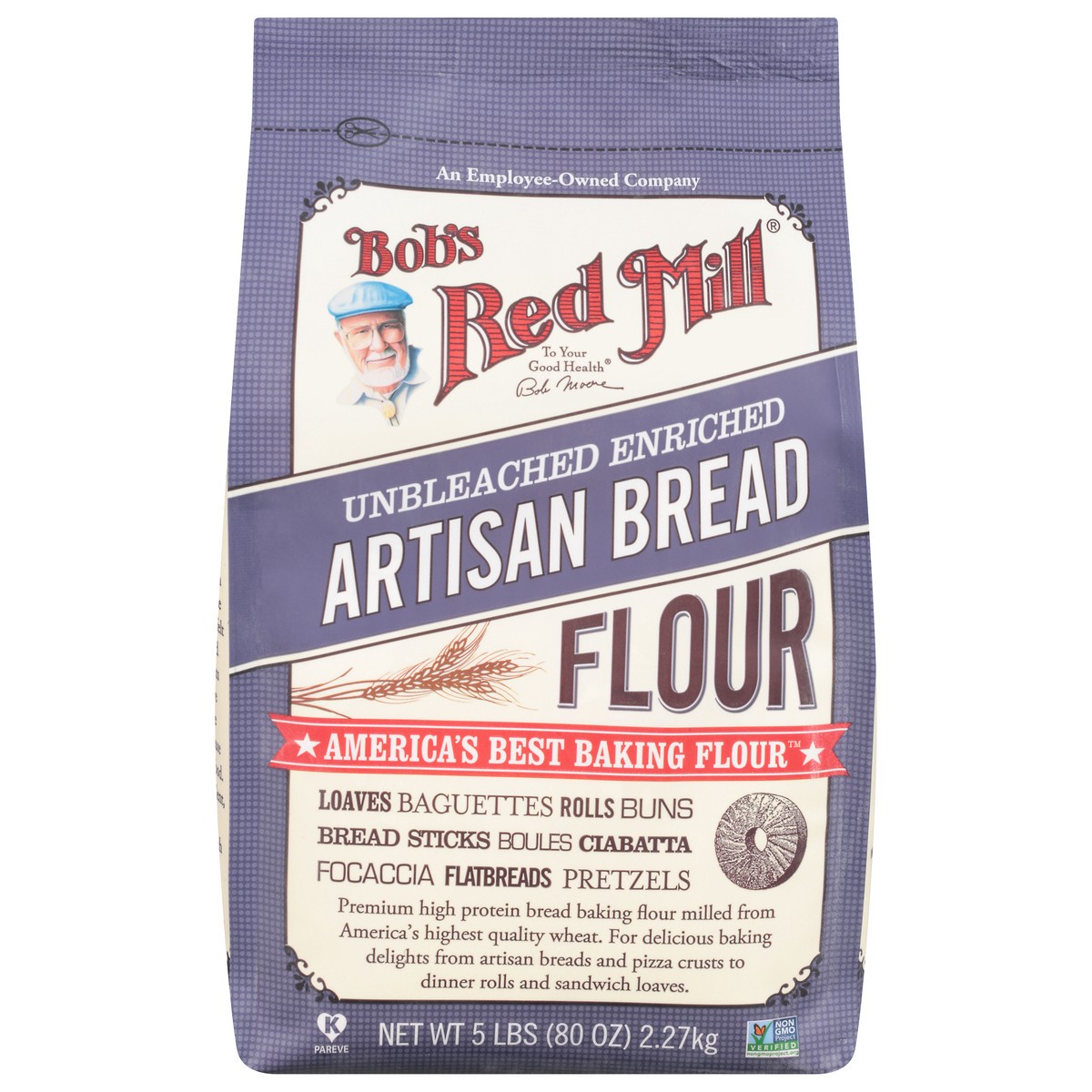 slide 1 of 9, Bob's Red Mill Flour Artisan Bread 5Lb, 1 ct