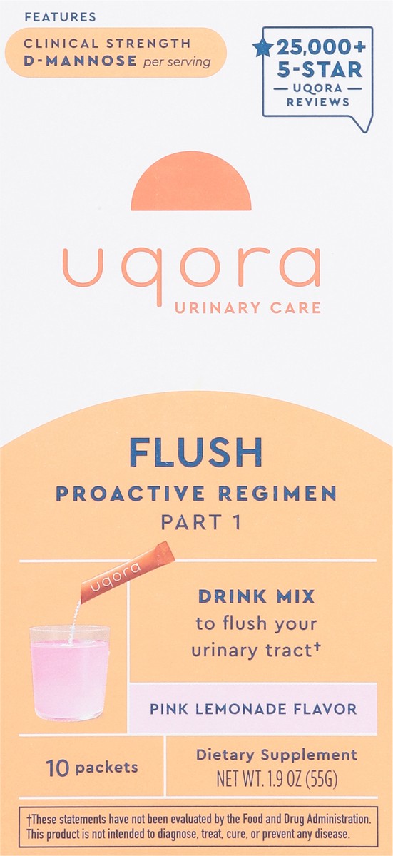 slide 14 of 14, Uqora Urinary Tract Pink Lemonade Flavor Drink Mix 10 Each, 10 ct