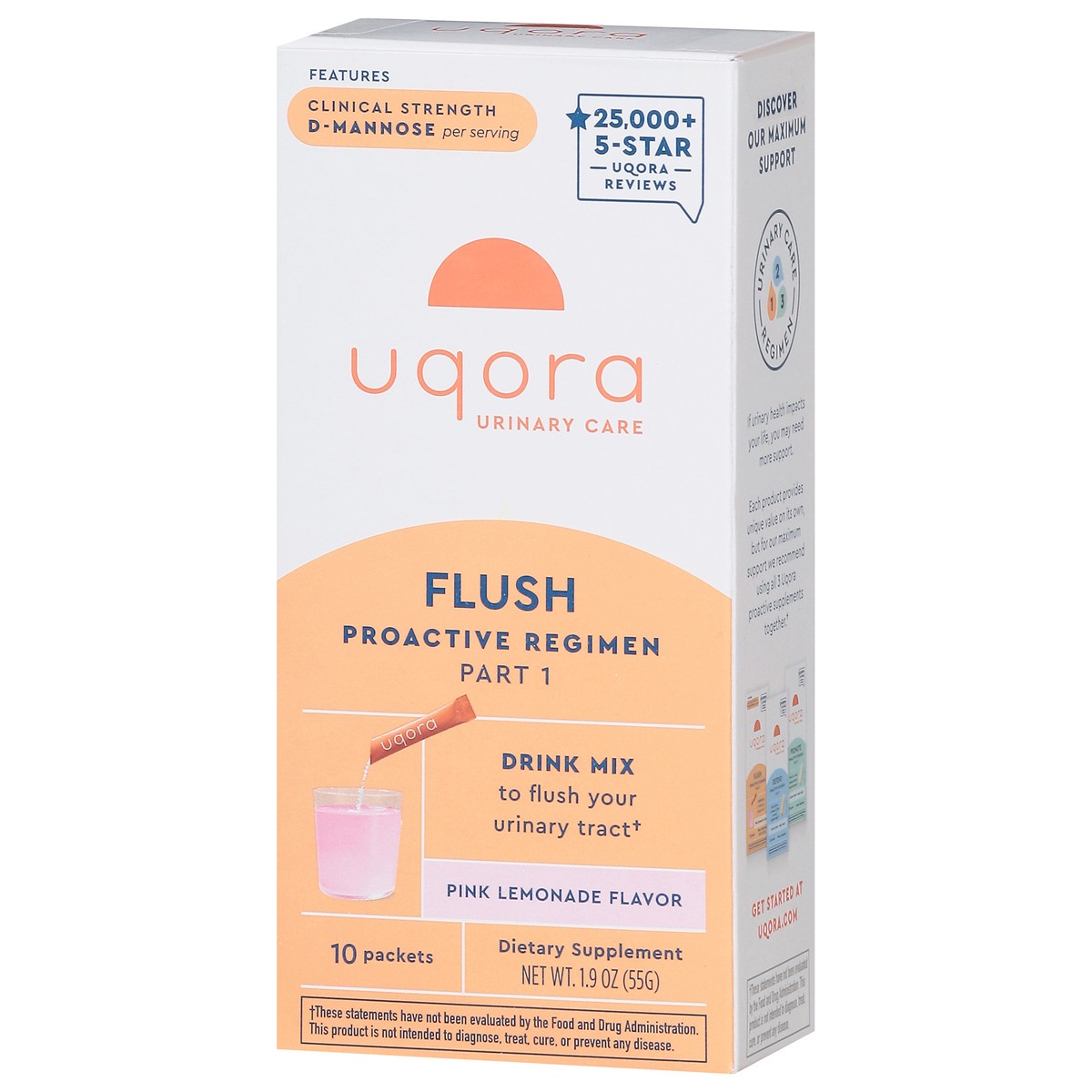 slide 7 of 14, Uqora Urinary Tract Pink Lemonade Flavor Drink Mix 10 Each, 10 ct