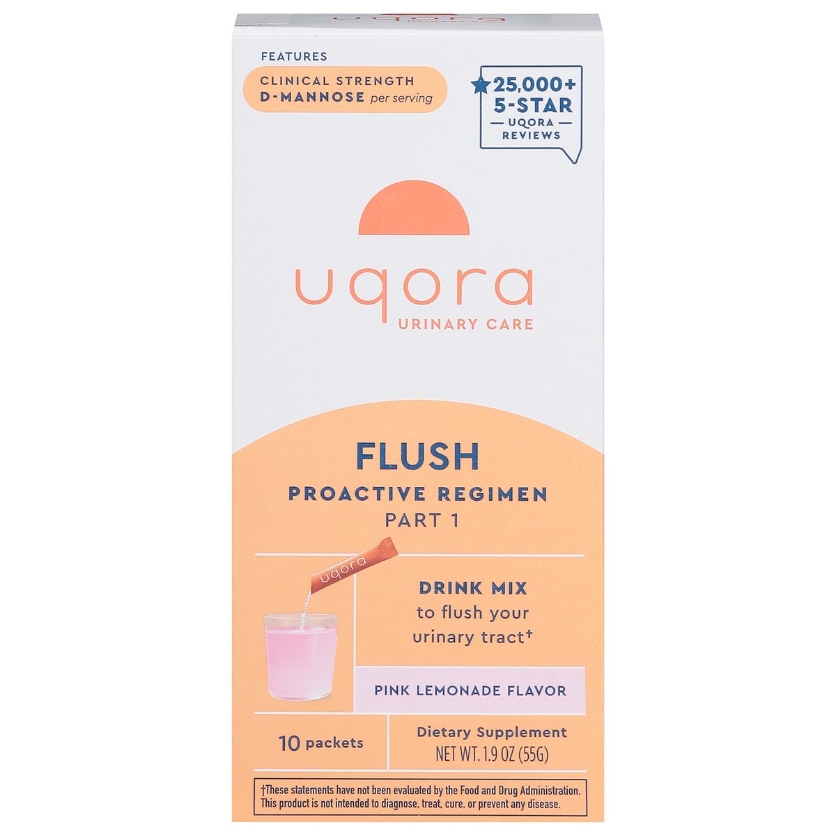 slide 1 of 14, Uqora Urinary Tract Pink Lemonade Flavor Drink Mix 10 Each, 10 ct