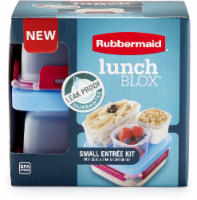 slide 1 of 4, Rubbermaid Lunchblox Leak-Proof Small Entree Container Kit - Red/Blue/Clear, 1 ct