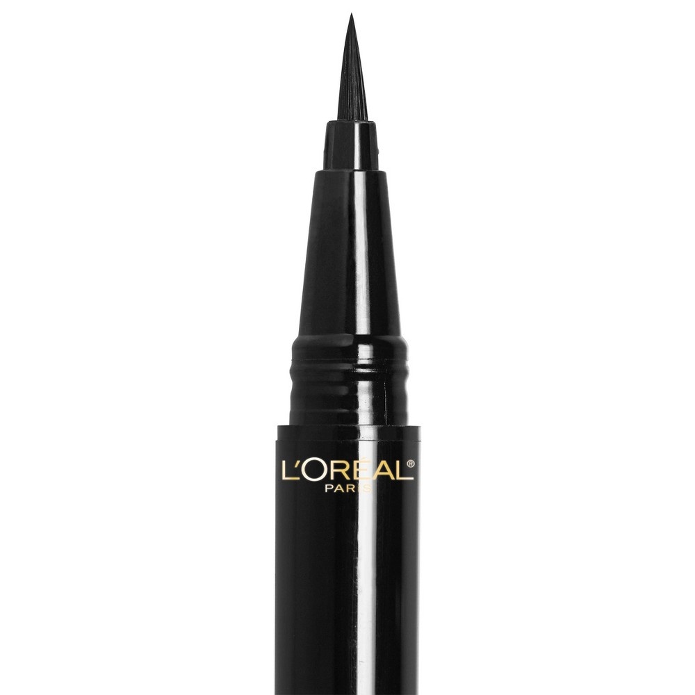 slide 8 of 9, L'Oréal Infallible Flash Cat Eye Waterproof Brush Tip Liquid Eyeliner, Black, 0.02 oz