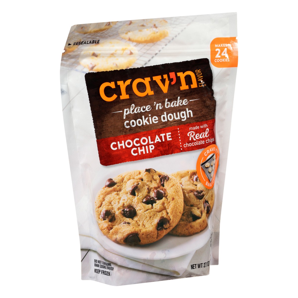 slide 4 of 14, Crav'n Flavor Cookie Dough Chocolate Chip, 27 oz