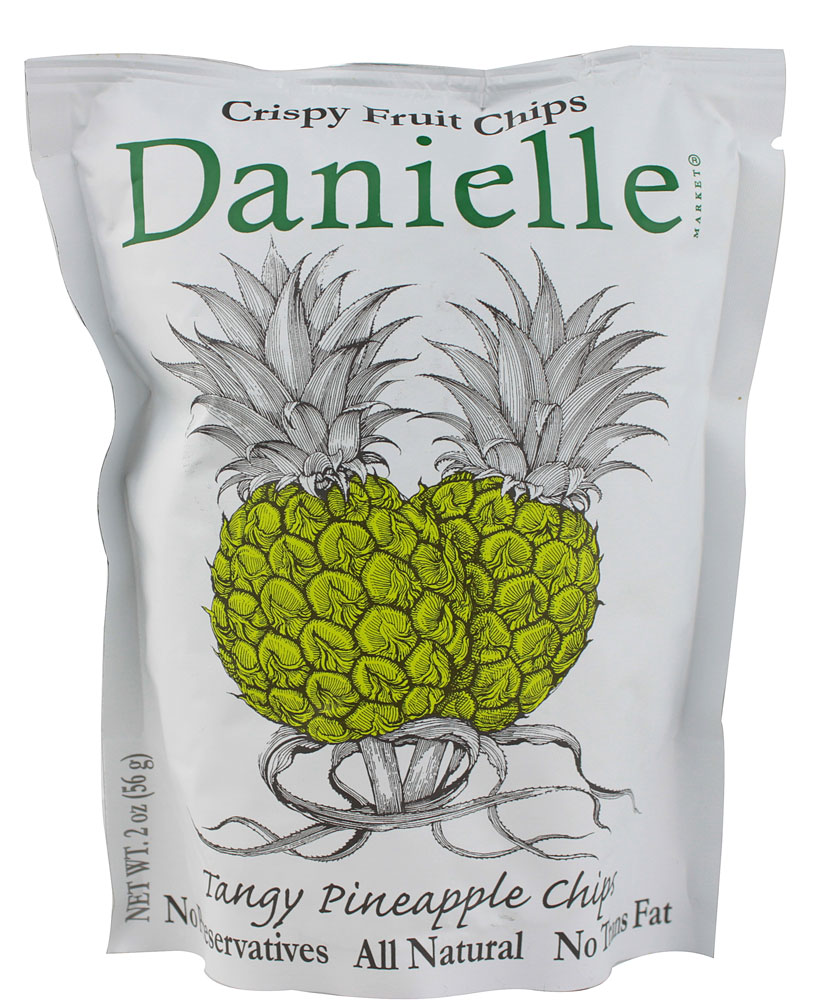 slide 1 of 1, Danielle Tangy Pineapple Chips, 2 oz
