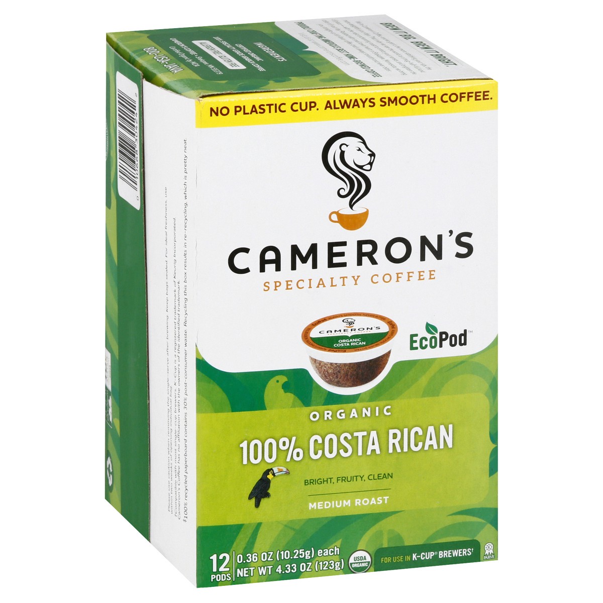 slide 5 of 9, Cameron's Organic Medium Roast EcoPods 100% Costa Rican Coffee - 12 ct, 12 ct