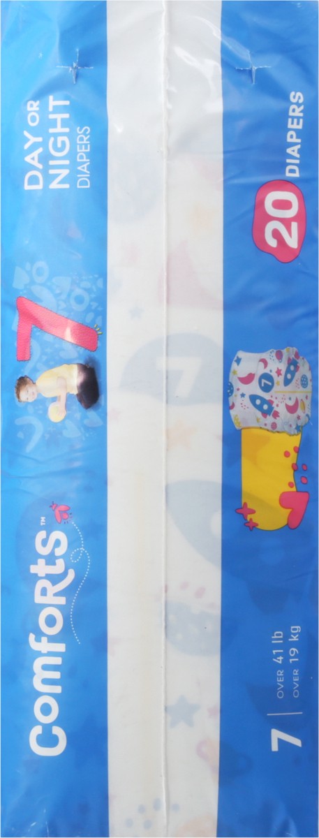 slide 12 of 13, Comforts Size 7 Day Or Night Baby Diapers, 20 ct