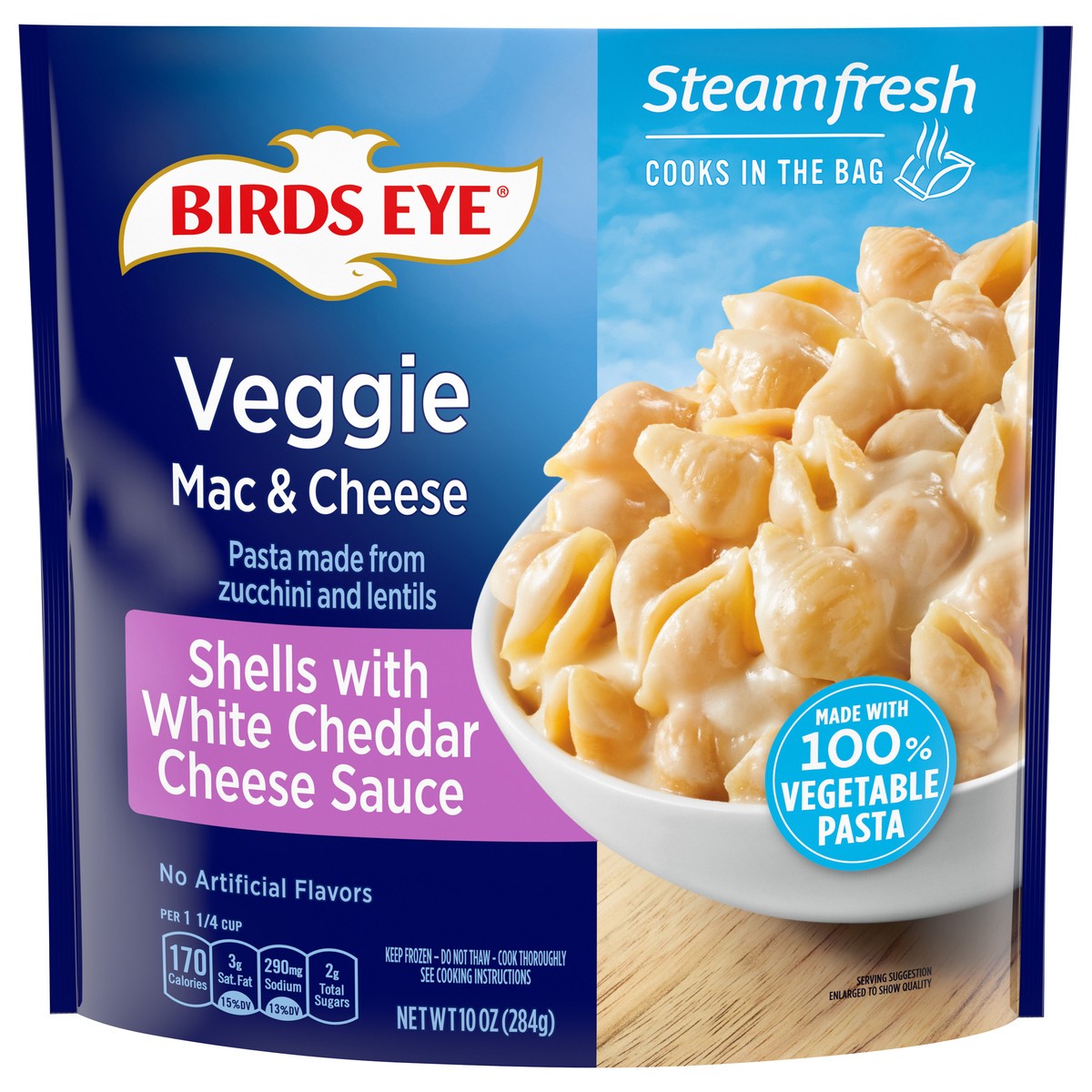 slide 1 of 1, Birds Eye Shells with White Cheddar Cheese Sauce Veggie Mac & Cheese 10 oz, 10 oz