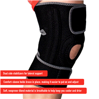 slide 3 of 17, ACE Adjustable Knee Brace with Dual Side Stabilizers, 1 ct