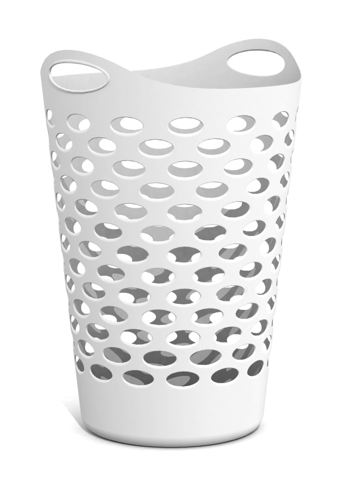 slide 1 of 1, Starplast Tall Flex Laundry Basket - White, 1 ct