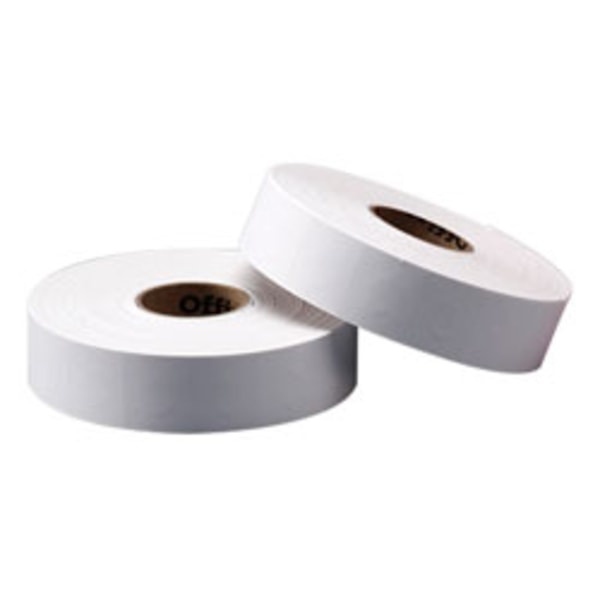 slide 1 of 1, Office Depot Brand General Purpose Adhesive Pricemarking Labels, White, 1750 Labels/Roll, Pack Of 2, 2 ct