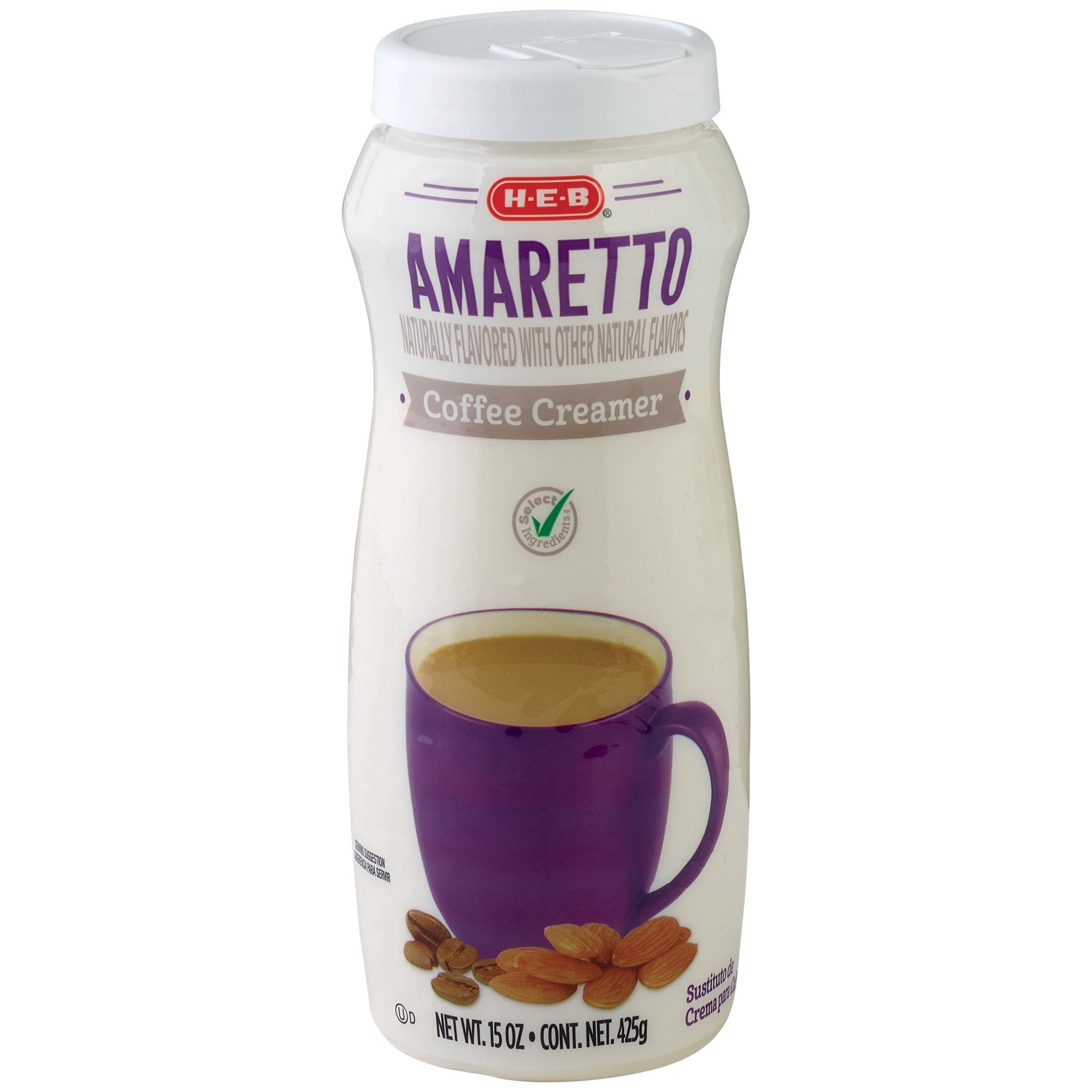 slide 1 of 1, H-E-B Amaretto Powdered Coffee Creamer, 15 oz