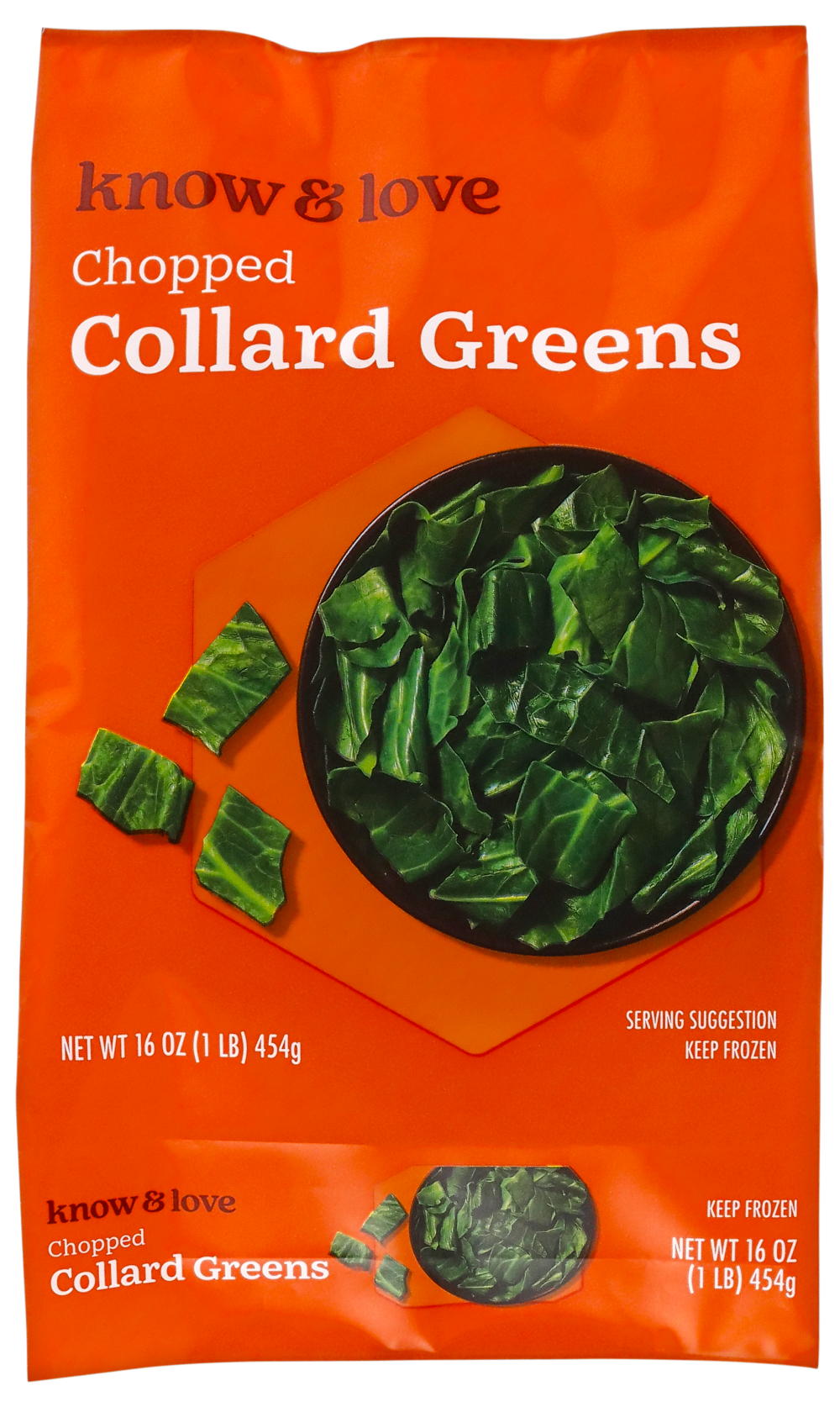 slide 1 of 1, Know & Love Chopped Collard Greens 16 Ounces, 16 oz