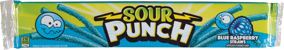 slide 8 of 13, Sour Punch Blue Raspberry Straws Candy 2 oz, 2 oz