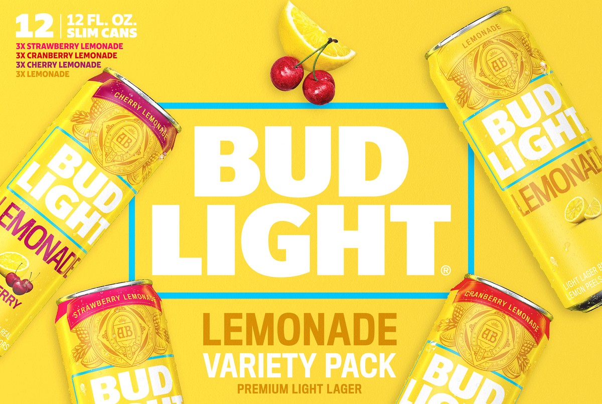 slide 9 of 11, Bud Light Lemonade Variety Pack, 12 PK