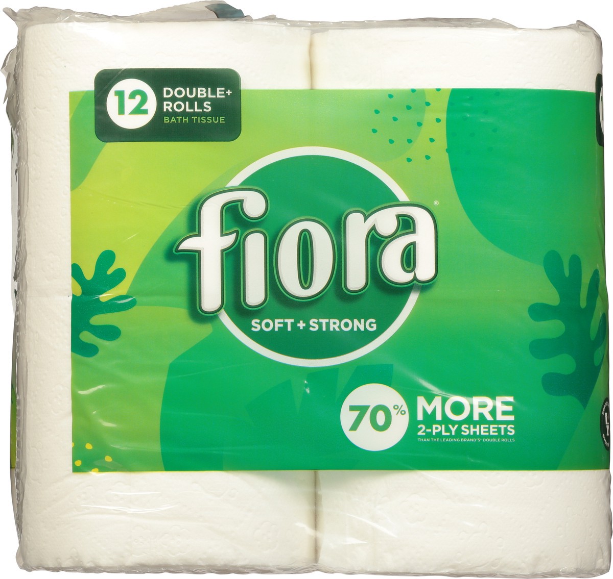 slide 8 of 9, Fiora 2-Ply Double Rolls Soft + Strong Unscented Bath Tissue 12 ea, 12 ct