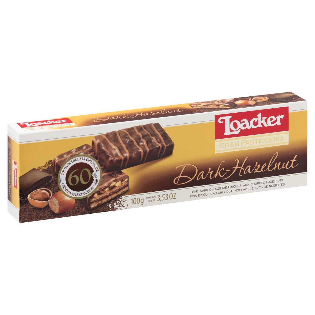 slide 8 of 10, Loacker Gran Pasticceria Dark Hazelnut Cookies, 3.53 oz