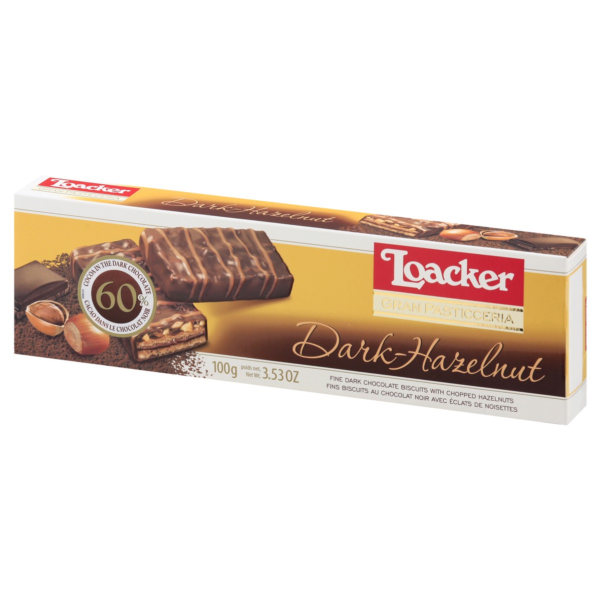 slide 5 of 10, Loacker Gran Pasticceria Dark Hazelnut Cookies, 3.53 oz