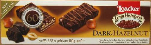slide 1 of 10, Loacker Gran Pasticceria Dark Hazelnut Cookies, 3.53 oz