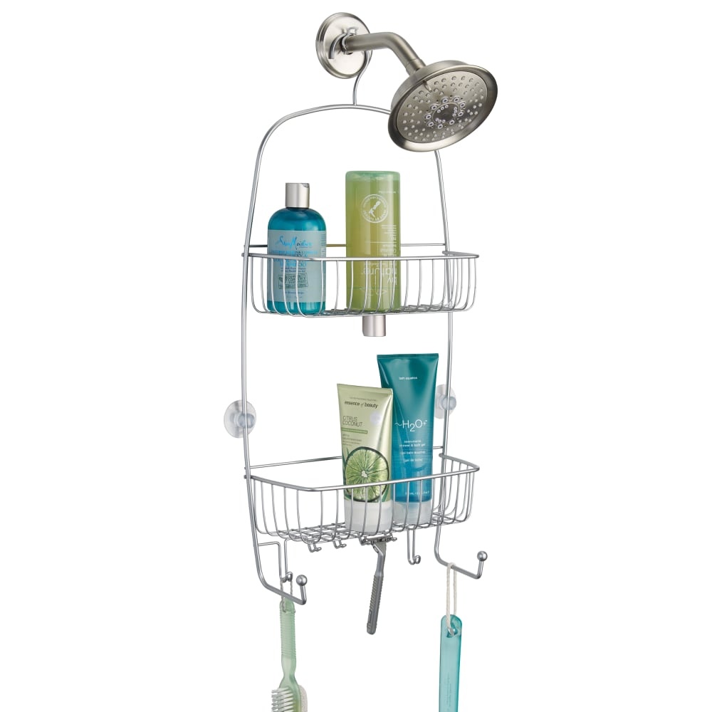 slide 1 of 1, InterDesign Interdesign Raphael Extra Large Shower Caddy - Silver, 12.5 in x 4.75 in x 26 in