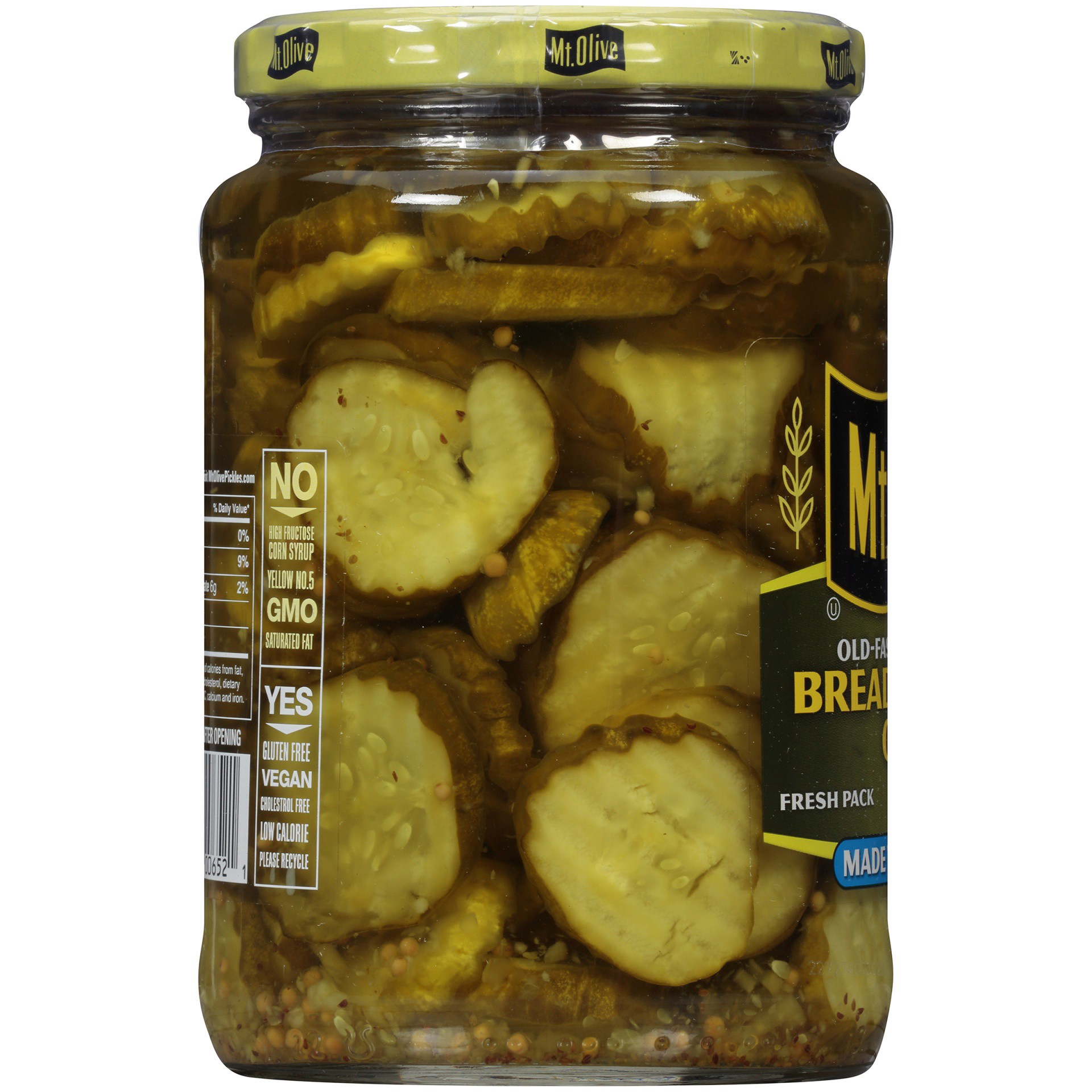 slide 2 of 6, Mt. Olive Old Fashioned Sweet Bread & Butter Pickle Chips Made with Sea Salt, 24 oz