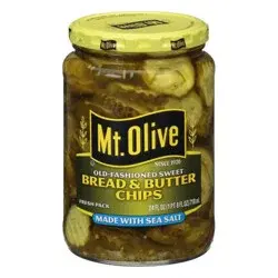 Mt. Olive Old Fashioned Sweet Bread & Butter Pickle Chips Made with Sea Salt
