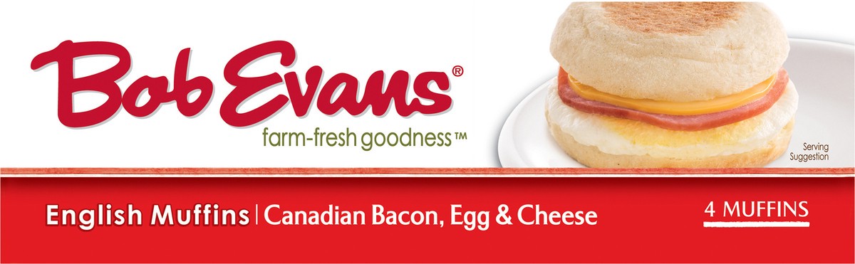 slide 14 of 14, Bob Evans Canadian Bacon, Egg & Cheese English Muffins 4 ea, 4 ct