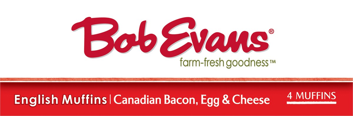 slide 8 of 14, Bob Evans Canadian Bacon, Egg & Cheese English Muffins 4 ea, 4 ct