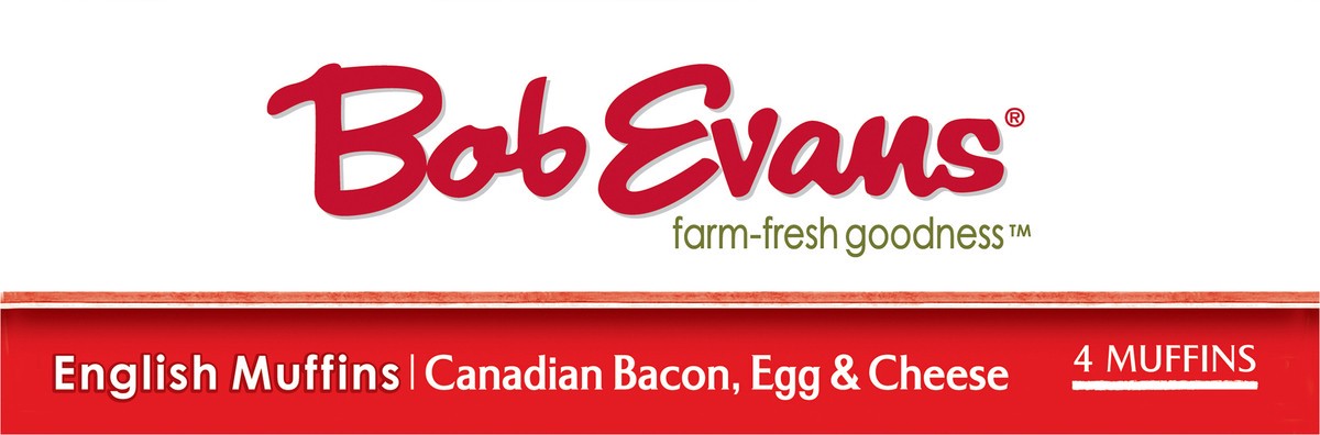 slide 10 of 14, Bob Evans Canadian Bacon, Egg & Cheese English Muffins 4 ea, 4 ct