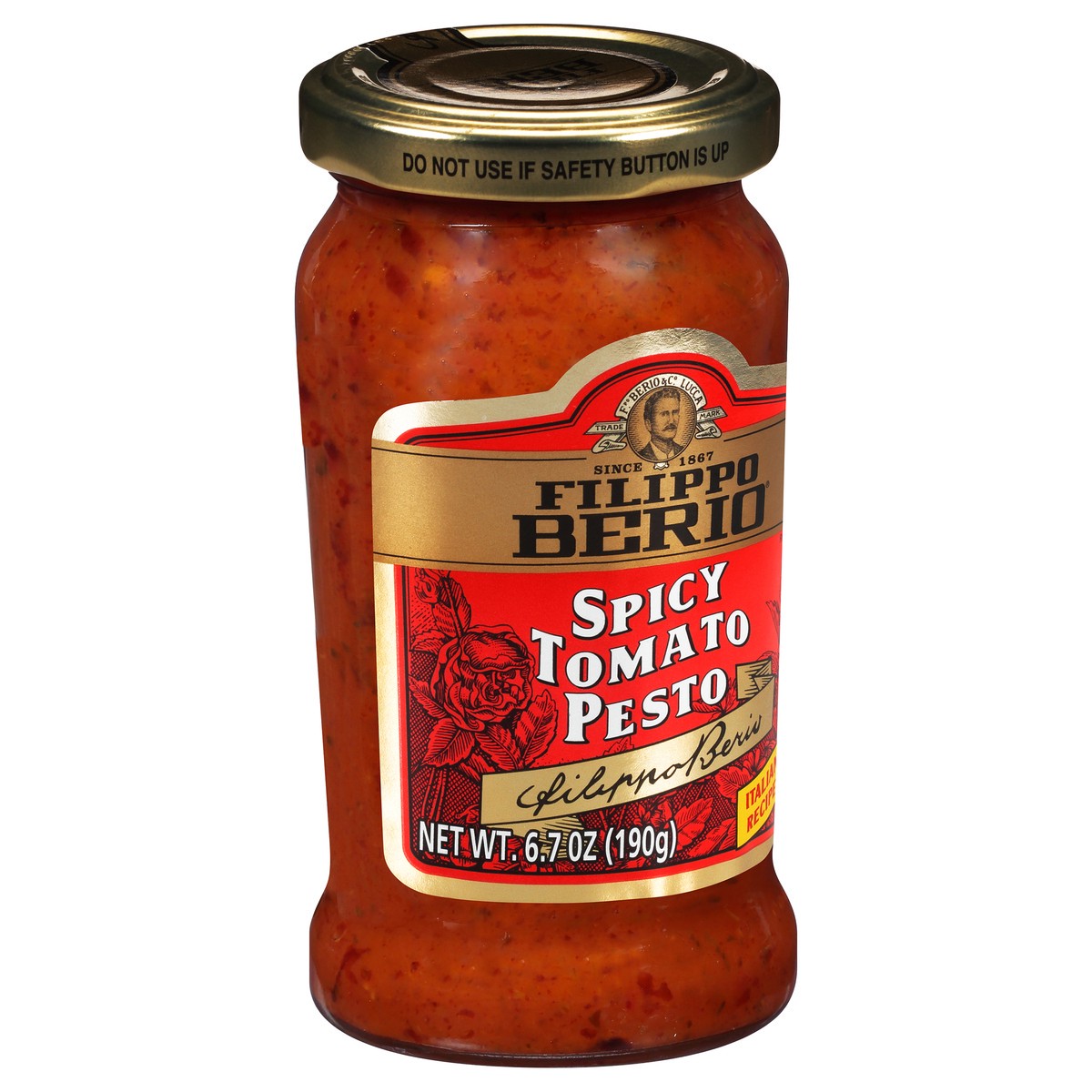 slide 2 of 9, Filippo Berio Spicy Tomato Pesto 6.7 oz. Jar, 6.7 oz