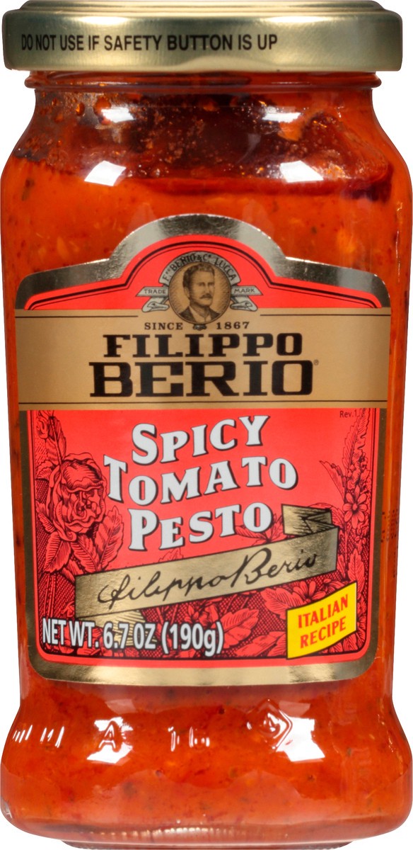 slide 6 of 9, Filippo Berio Spicy Tomato Pesto 6.7 oz. Jar, 6.7 oz