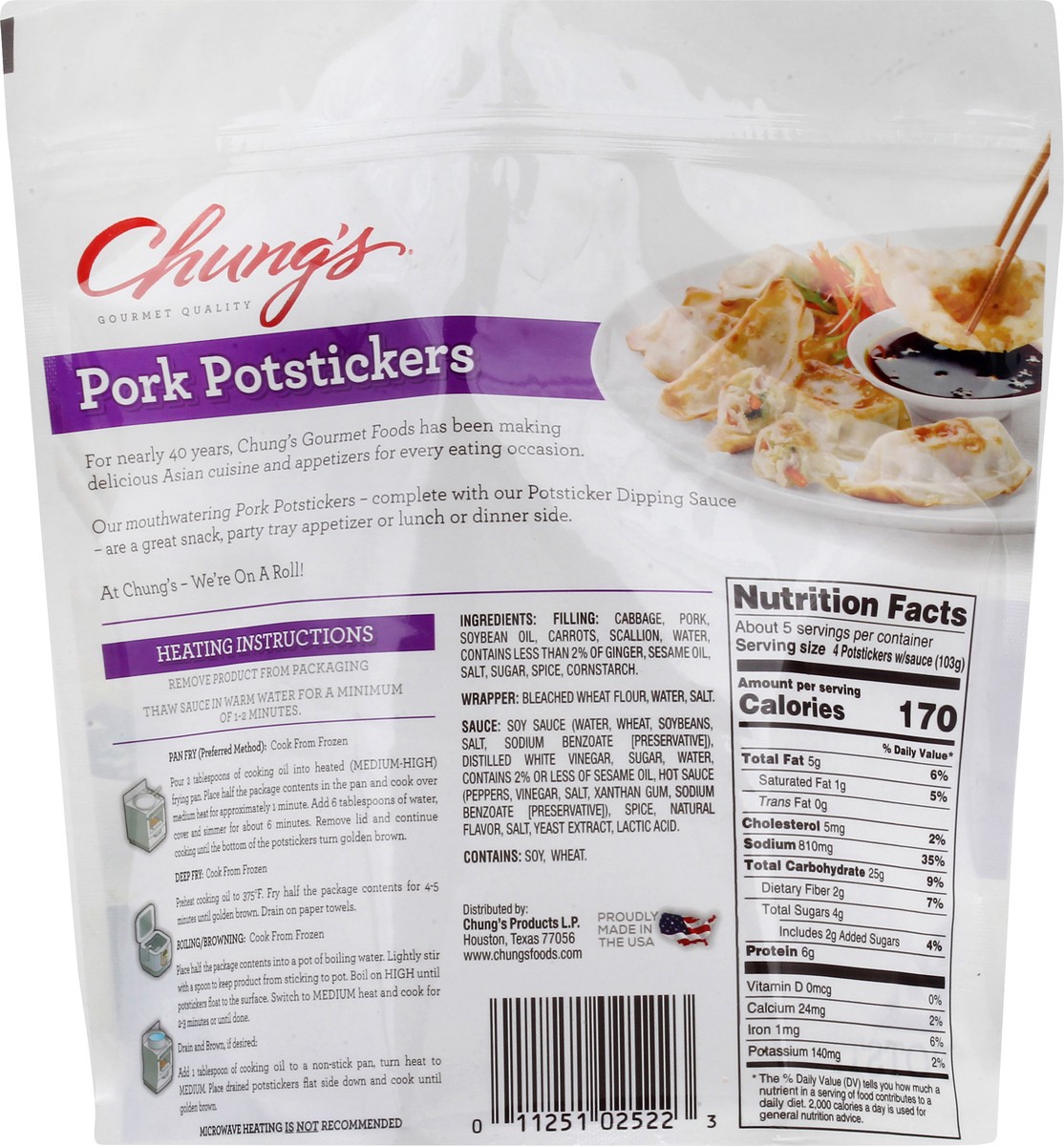 slide 7 of 8, Chung's Pork Potstickers 19.5 oz, 19.5 oz