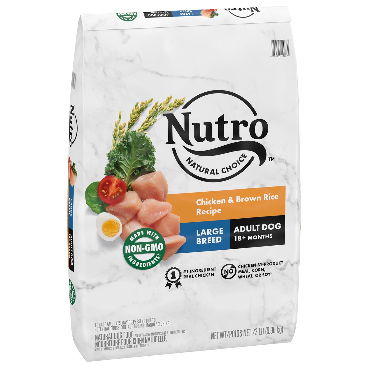 slide 5 of 9, NUTRO NATURAL CHOICE Large Breed Adult Dry Dog Food, Chicken & Brown Rice Recipe, 22 lb. Bag, 22 lb
