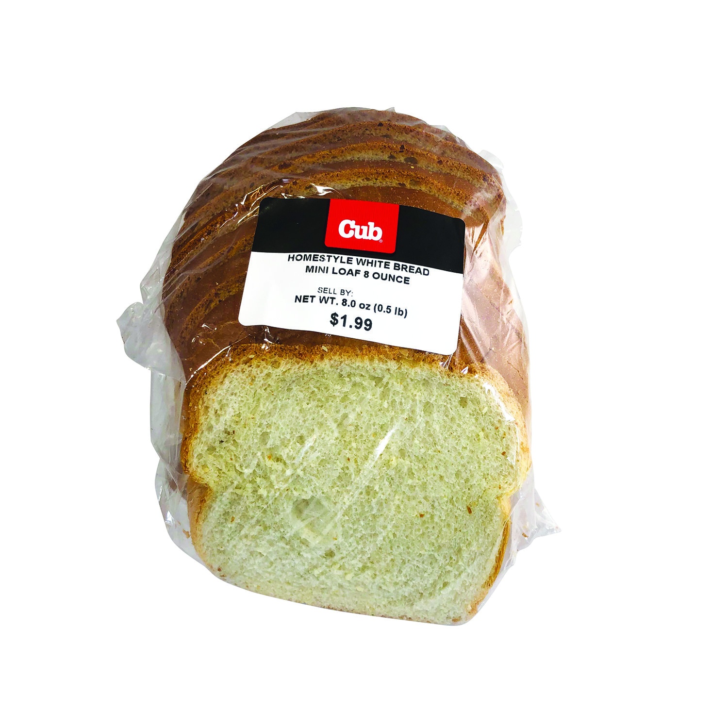 slide 1 of 1, Cub Homestyle White Bread Mini Loaf, 8 Ounce, 8 oz