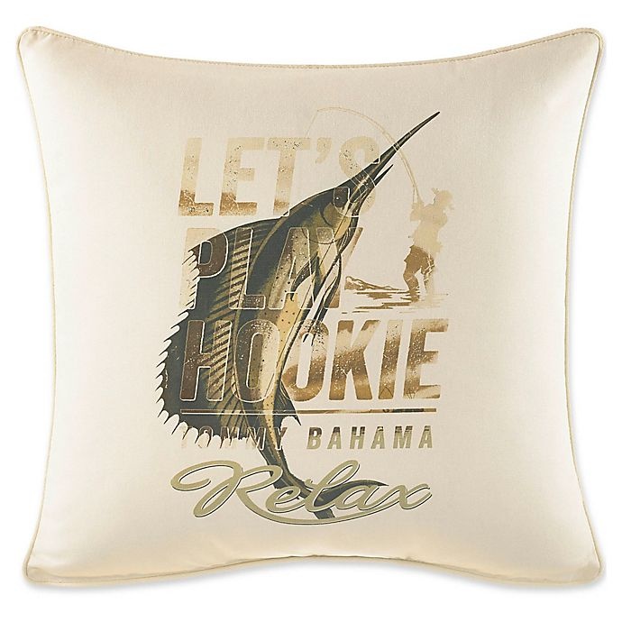 slide 1 of 1, Tommy Bahama Nador Marlin Square Throw Pillow - Ivory, 1 ct