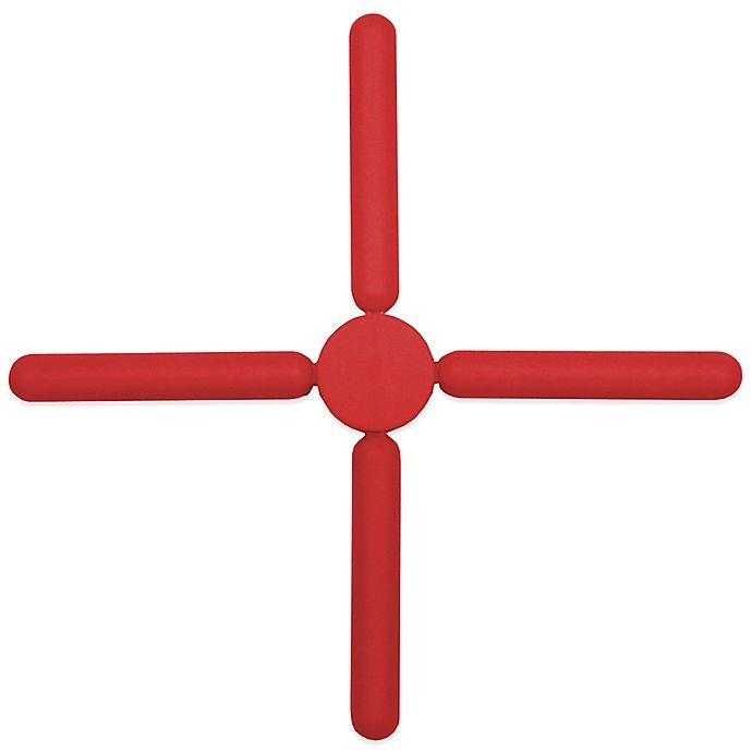 slide 1 of 1, Zing Silicone Folding Trivet - Red, 1 ct