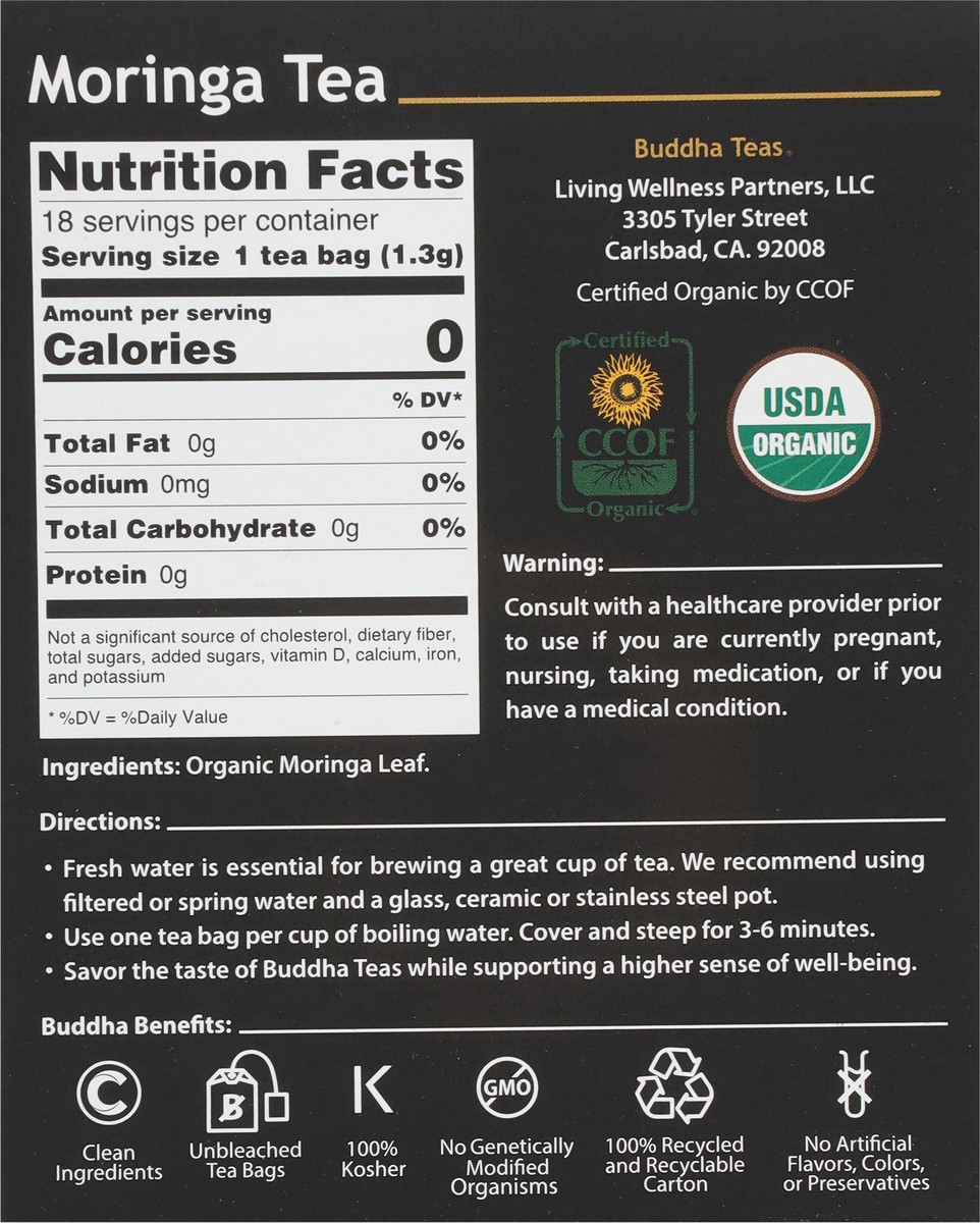 slide 8 of 9, Buddha Teas Moringa Tea - 18 ct, 18 ct