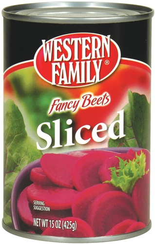 slide 1 of 1, Western Family Fancy Beets Sliced, 15 oz