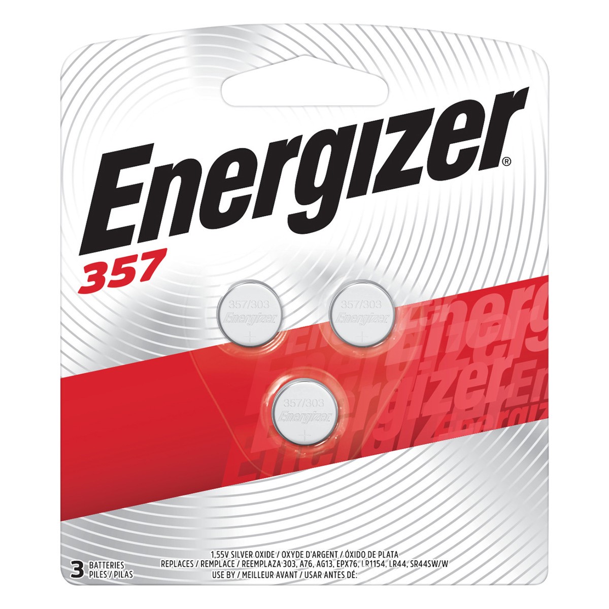 slide 1 of 72, Energizer 357 Silver Oxide Batteries 3 ea Blister Pack, 3 ct