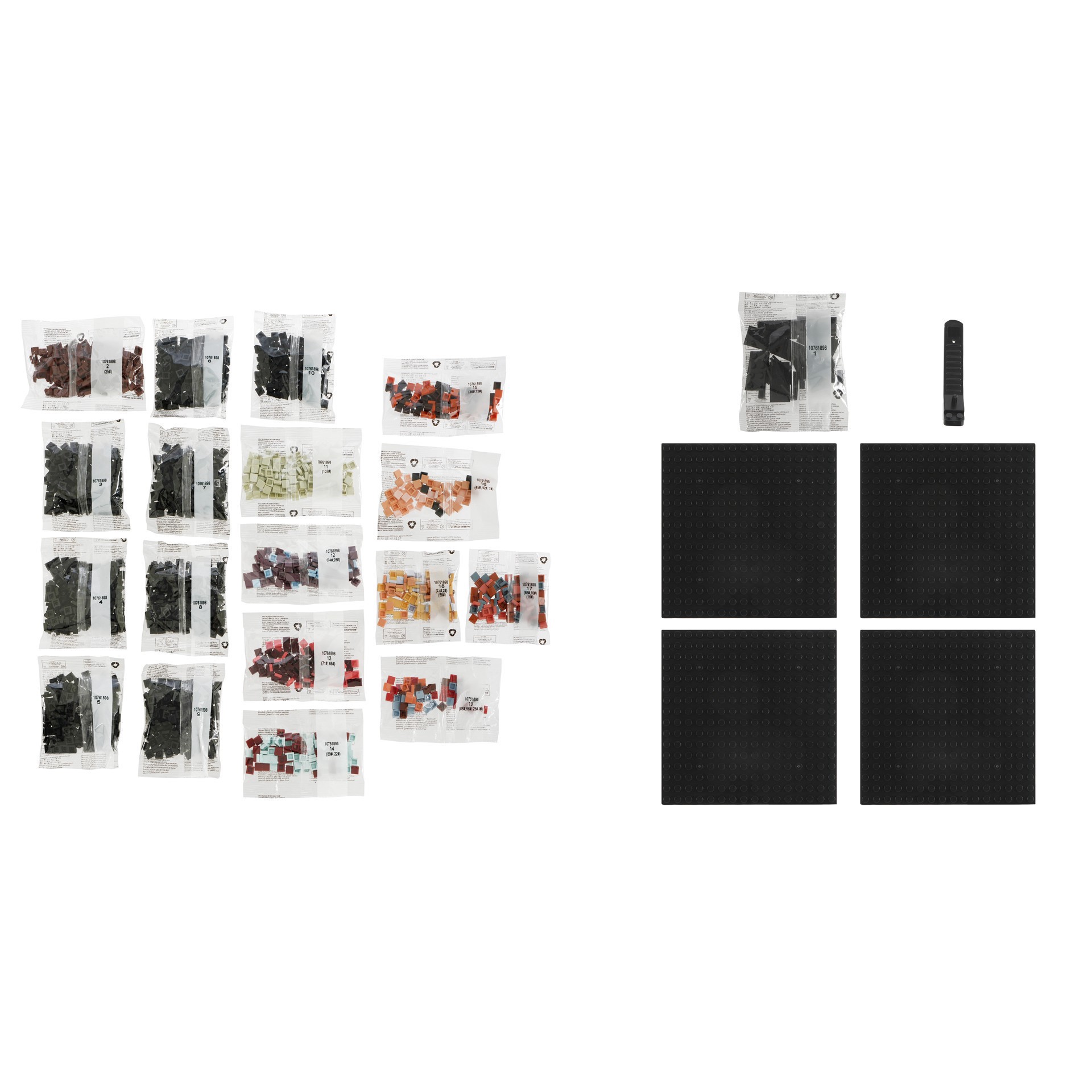 slide 5 of 6, 10" X 10" Pyramids Pixelated Brick Art By Make Market, 10 in x 10 in