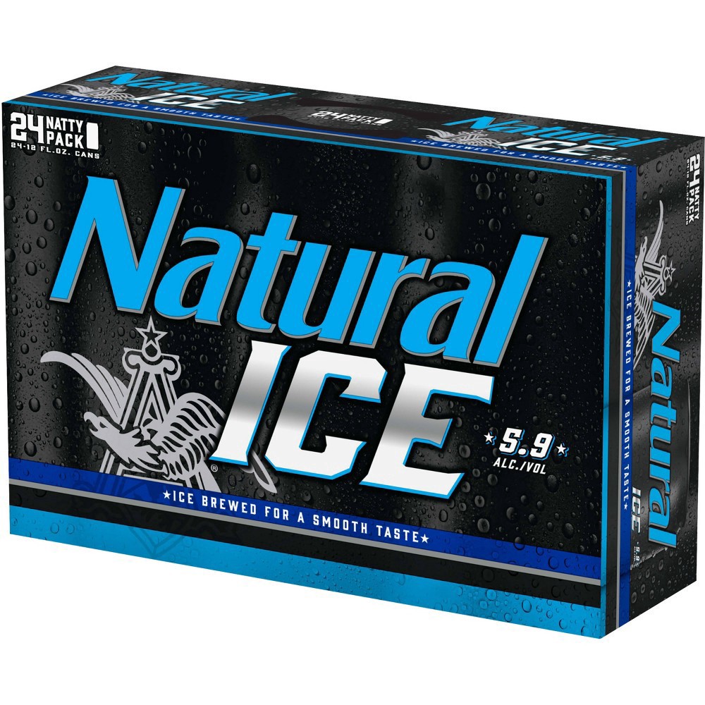 slide 10 of 10, Natural Ice Natty Pack Beer 24 - 12 fl oz Cans, 24 ct; 12 oz