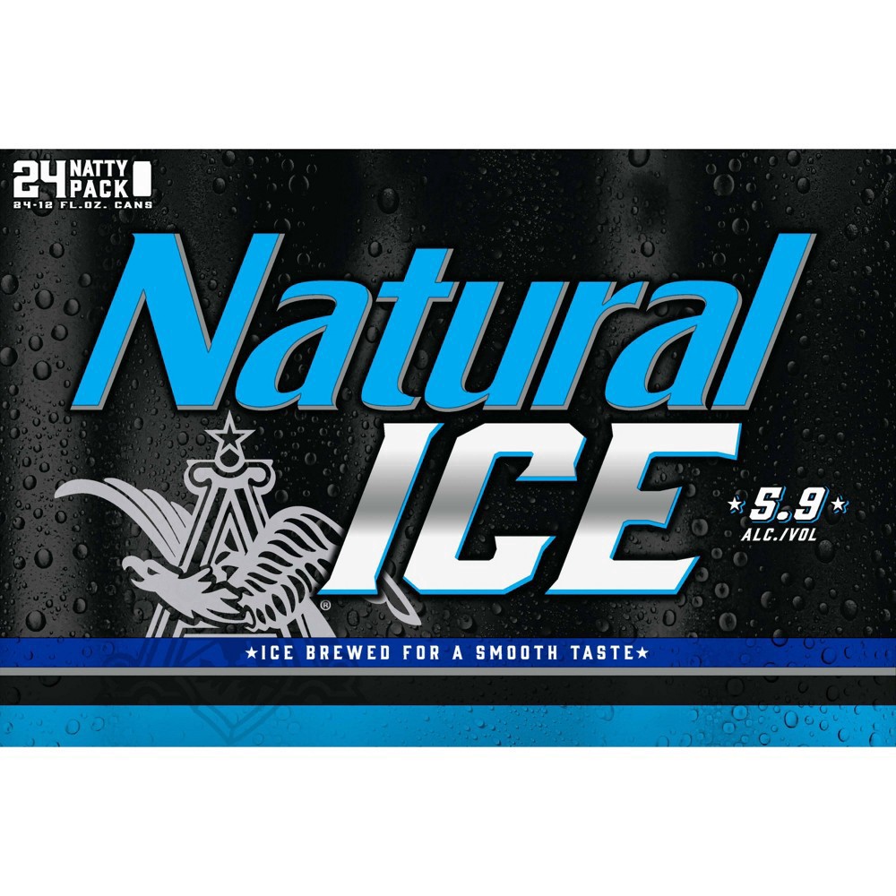 slide 8 of 10, Natural Ice Natty Pack Beer 24 - 12 fl oz Cans, 24 ct; 12 oz