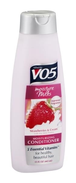 slide 1 of 1, Alberto VO5 Moisture Milks Strawberries & Cream Moisturizing Conditioner, 15 fl oz
