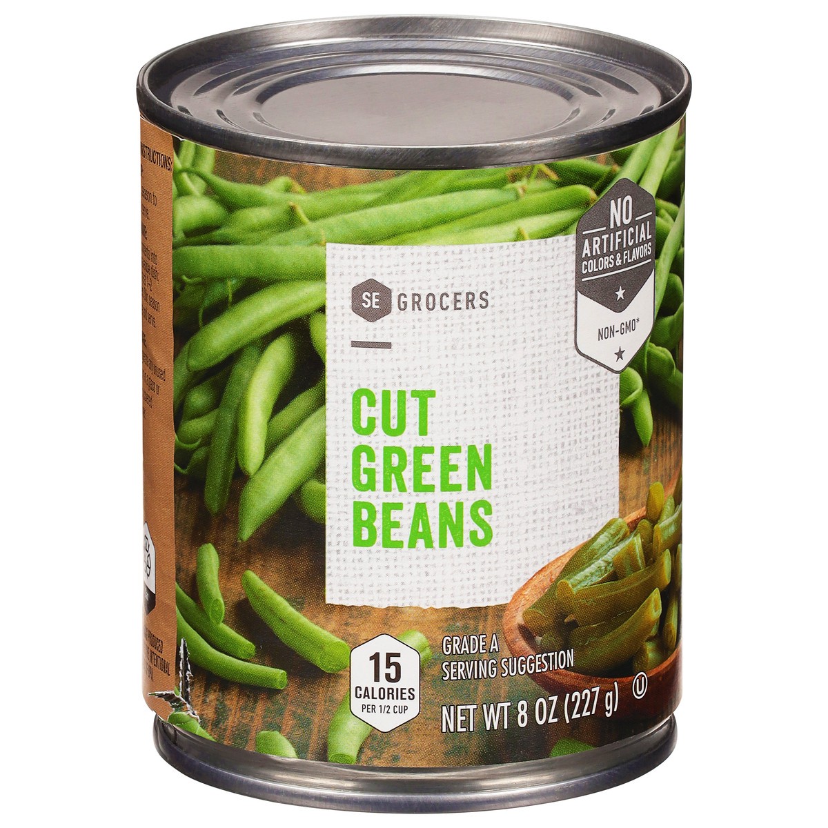 slide 5 of 11, SE Grocers Green Beans Cut, 8 oz