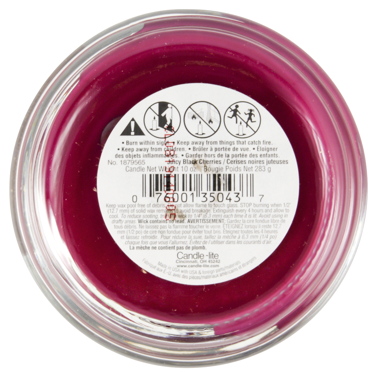 slide 2 of 2, Candle-Lite® candle, juicy black cherries, 1 ct